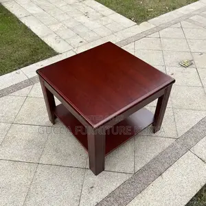 Office Table: Executive Square Mahogany Coffee Reception Table