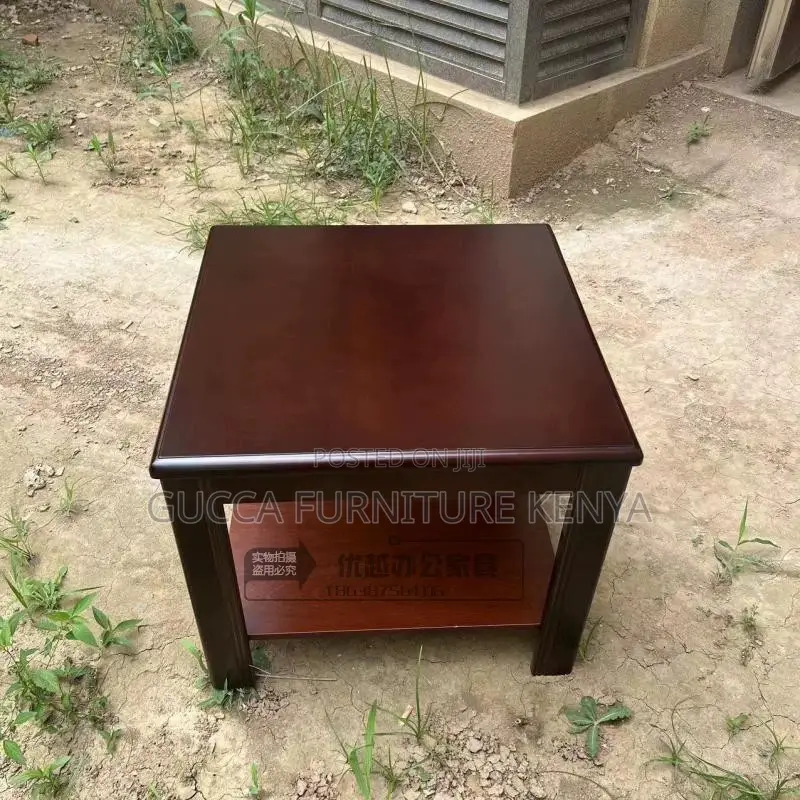 Office Table: Executive Square Mahogany Coffee Reception Table