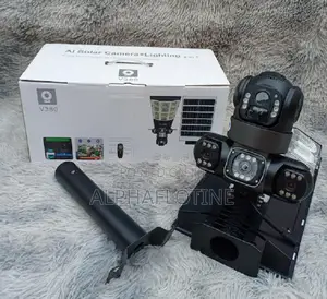 3 Lens Solar Powered Wirelessptz Camera V380 Pro Outdoor CCTV