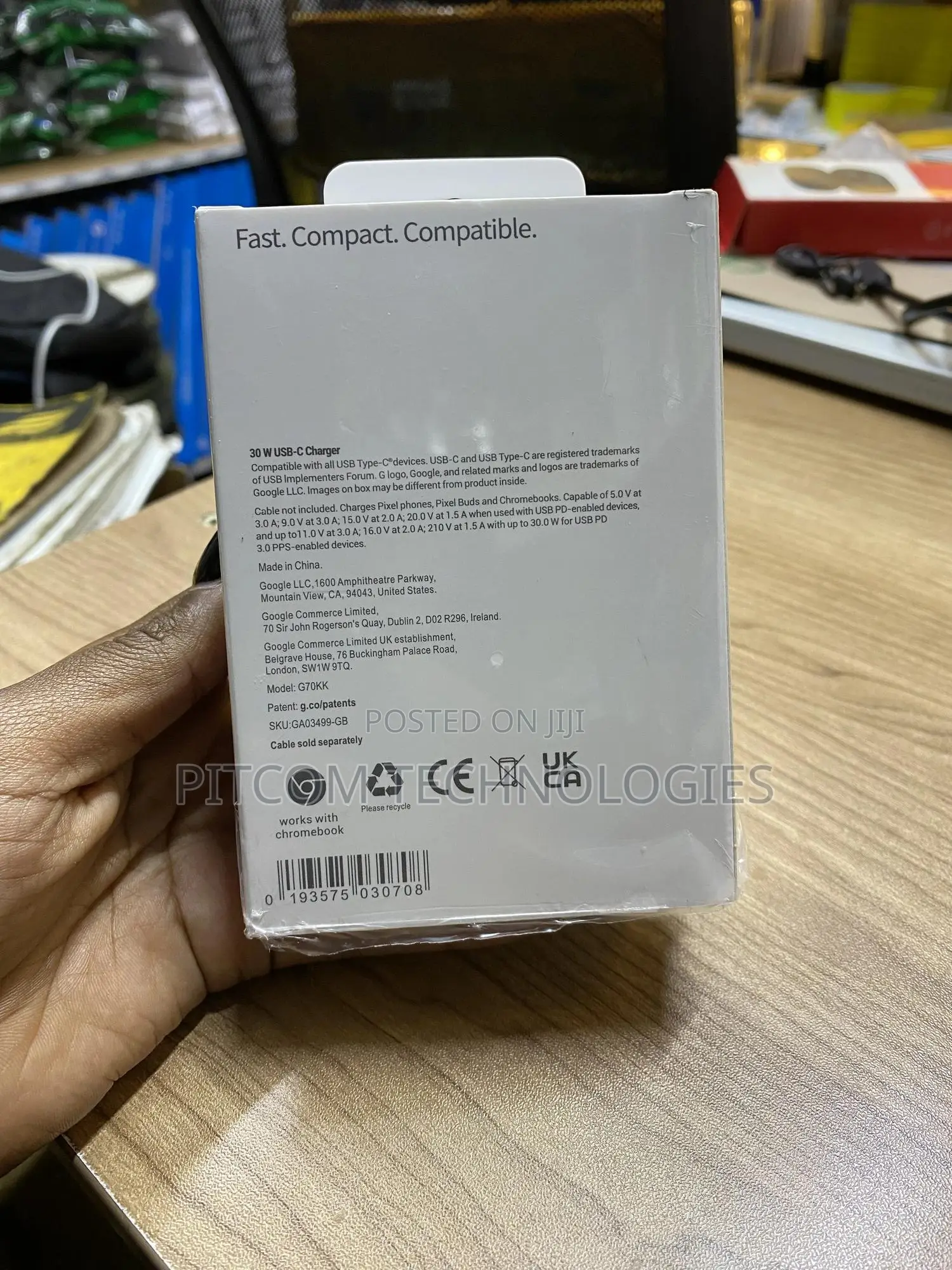 Original Google Pixel 30w Usb-C Fast Charging Adapter