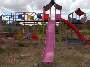 Kids Playground Set With 2 Slides and Swings