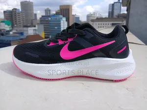 Nike Air Zoom Pink and Black Ladies Gym Sports Shoes