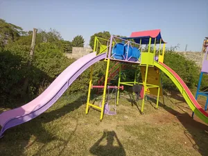 Kids Playground Set With 2 Slides 1 Swing