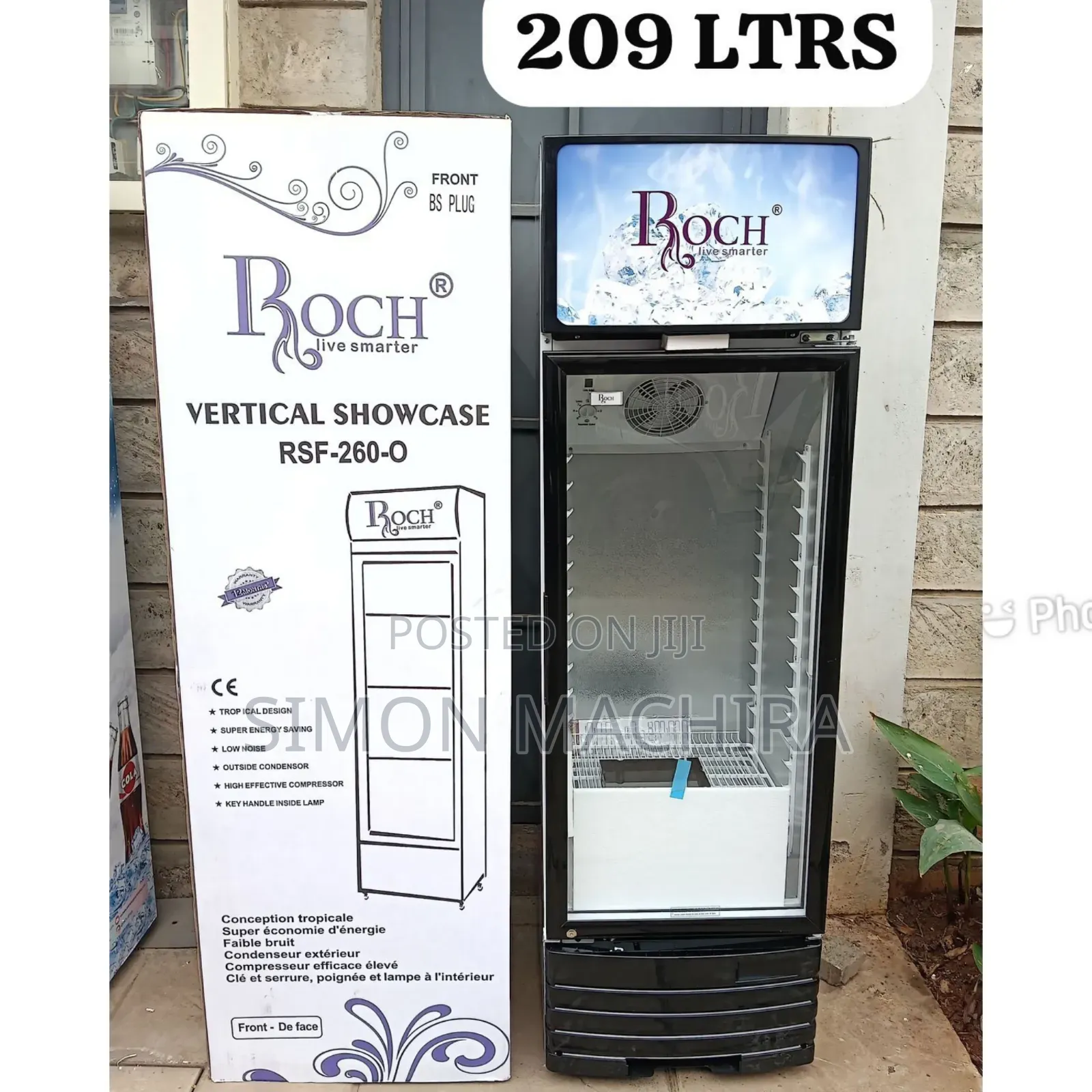 209 Litres Roch Vertical Showcase Model RSF-260