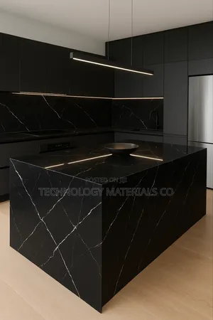 Marquina Black Island Sintered Stone(10.5ft * 5.2ft * 12mm)