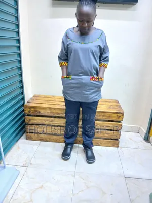 Grey and Navy Blue Cleaning Uniforms