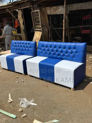 Blue White Restaurant And Bar Couches
