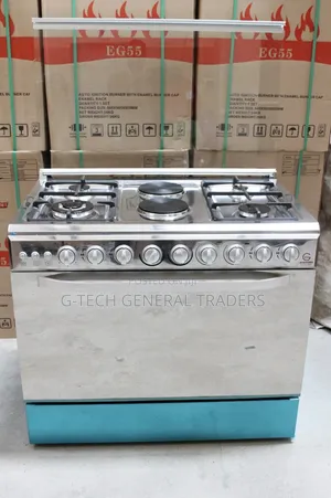 Eurochef 60*90 4gas+2hotplate Silver Standing Cooker