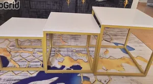 White Amani Nesting Coffee Tables 3 PCS Set 