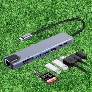 Universal Ultra-Slim 8-in-1 Usb Type-C Hub Docking Station