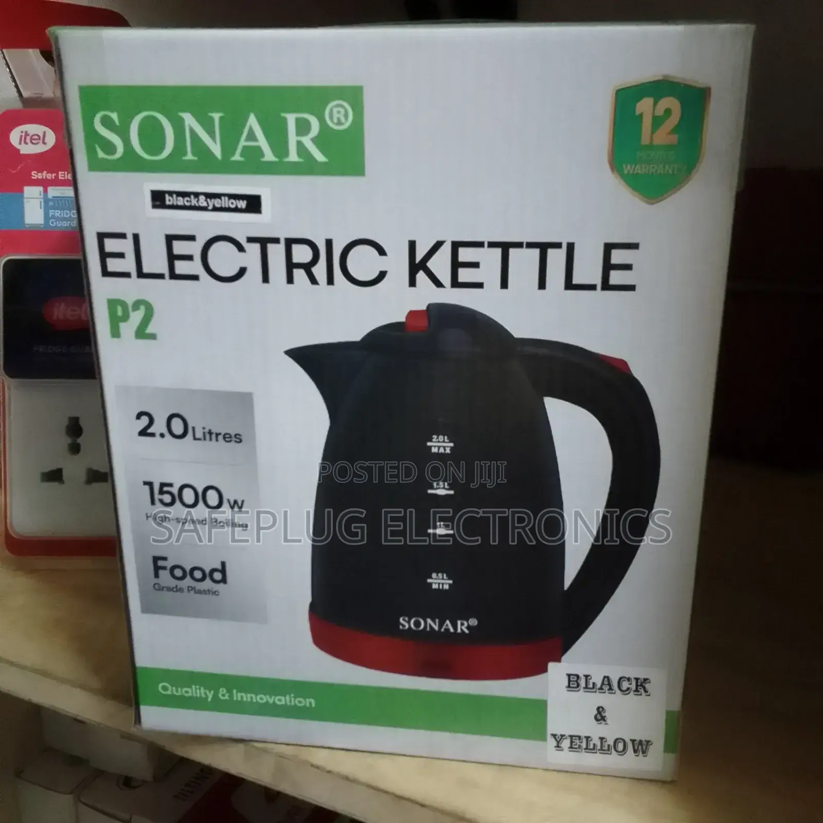 Sonar Electric Kettle Plastic-2l