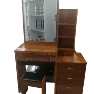 Brown Dressing Table With Sliding Mirror