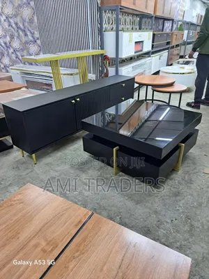 Matching Black Tv Stand Table (6ft)