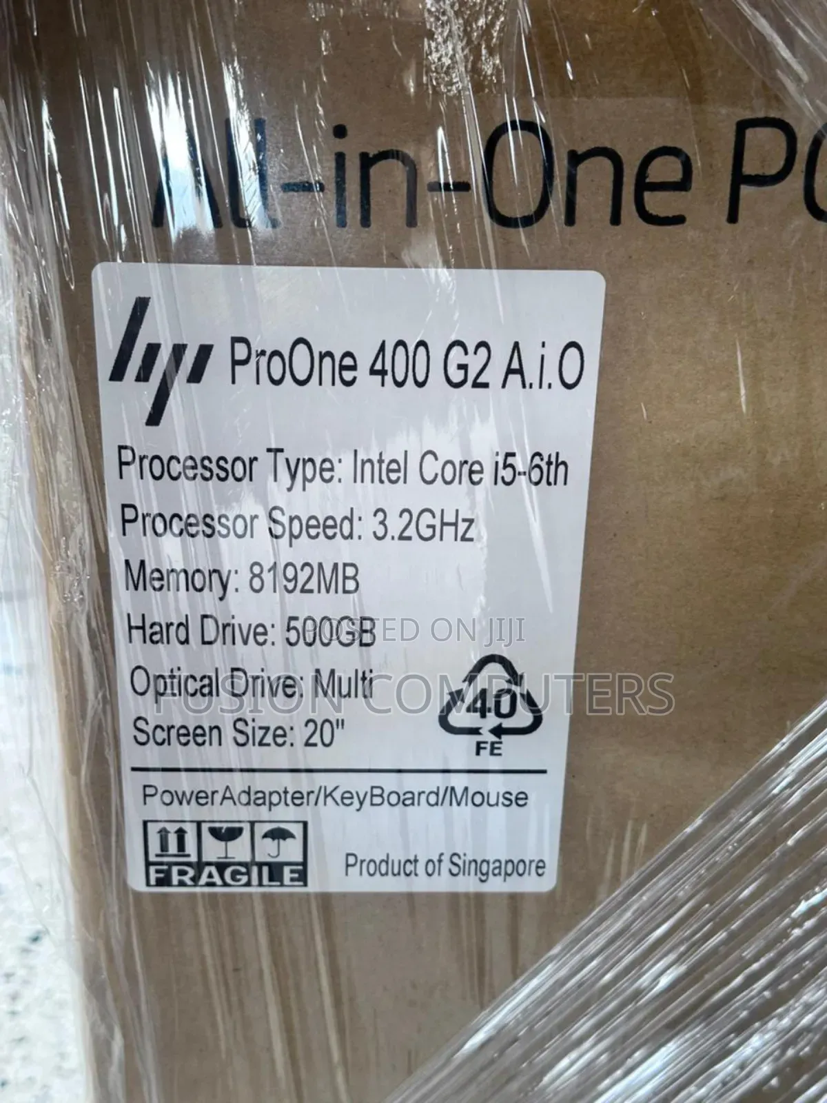 Desktop Computer HP ProOne 400 8GB Intel Core I5 HDD 500GB