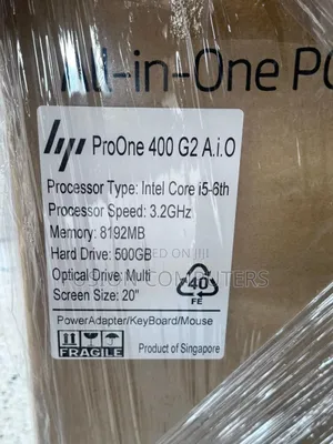 Desktop Computer HP ProOne 400 8GB Intel Core I5 HDD 500GB