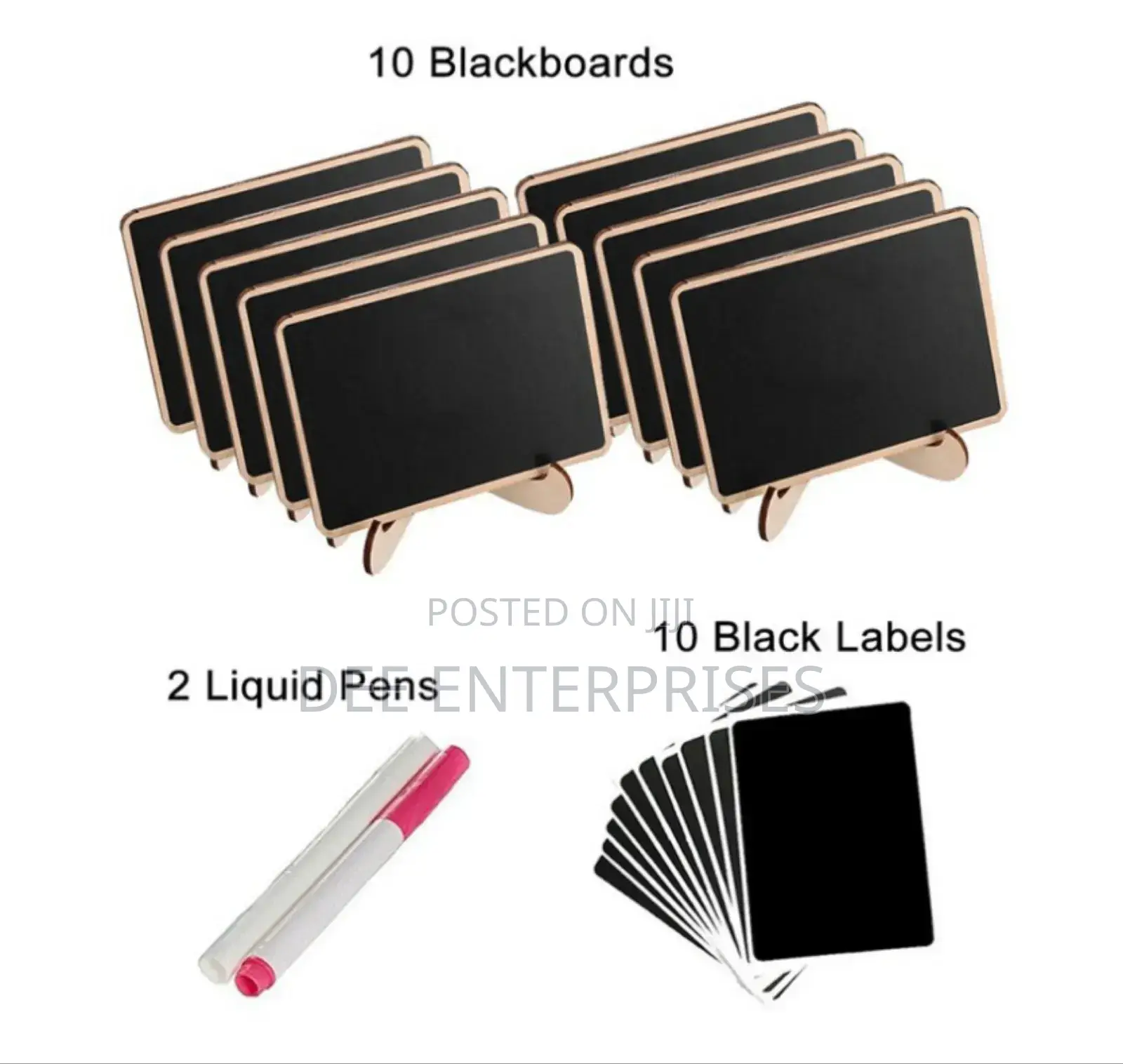 Food Label Black Bamboo Board