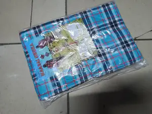 Maasai Shuka Throw Blanket Blue
