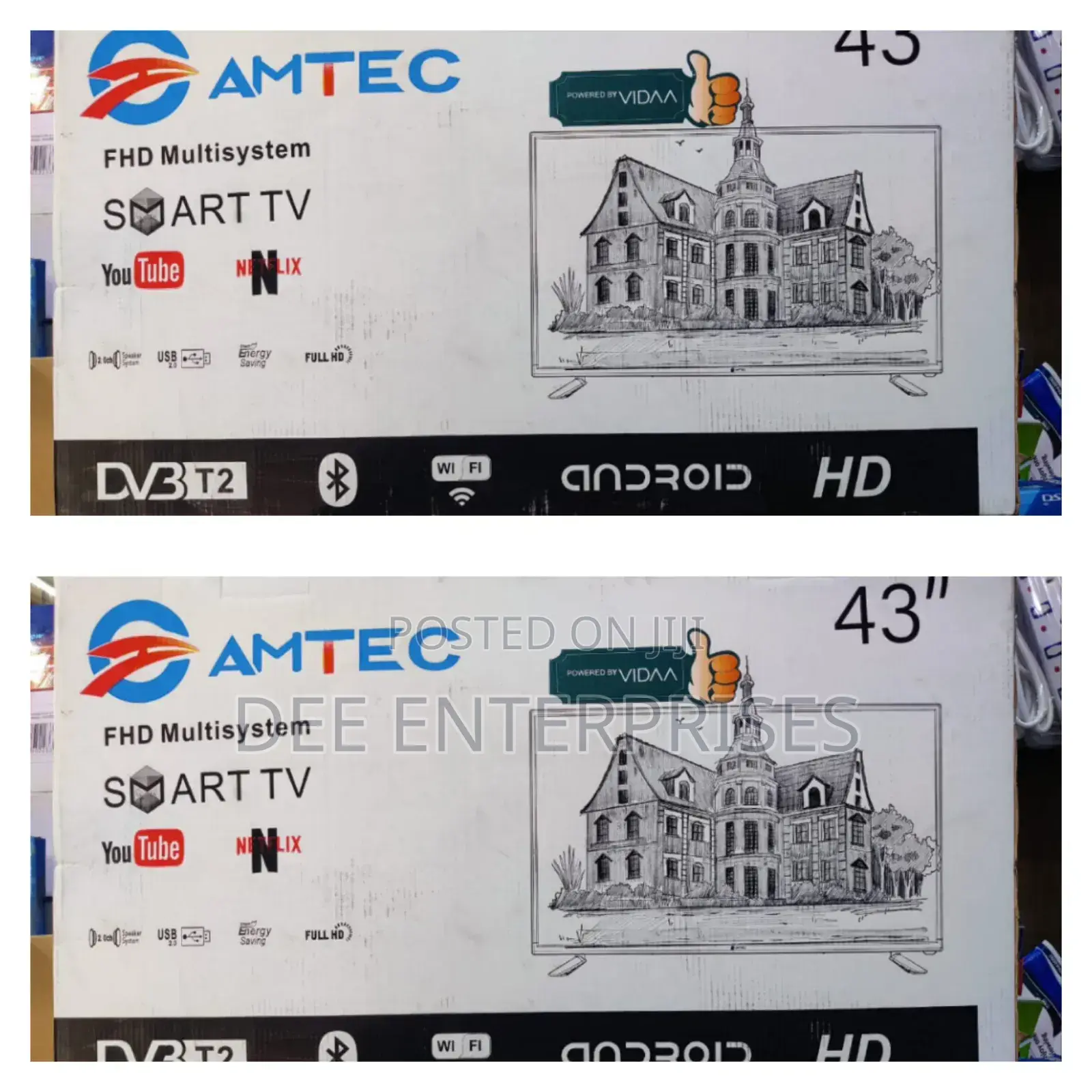 Amtec 43" Smart Vidaa Frameless