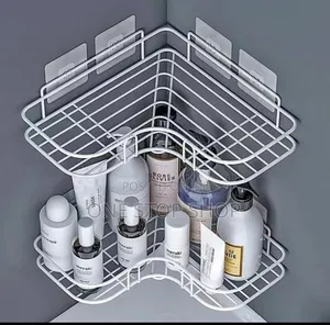 Metallic Corner Triangular Bathroom Kitchen Organizer