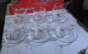 200ml Cups With Glass Saucer