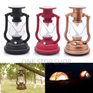 Vintage Portable Solar/Rechargeable Lantern Camping Lamp