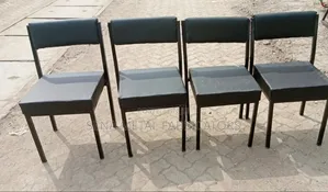 Black Faux Office Chairs,Salon Or Waiting Chair.