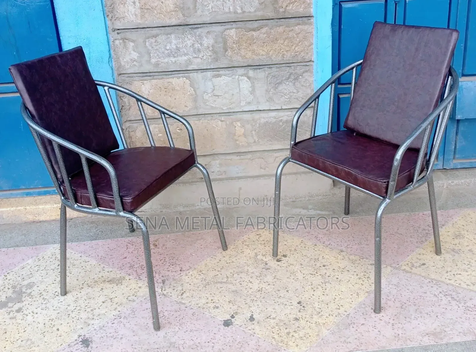Outdoor Chairs, Restaurant, With High Cushioned Backrest.