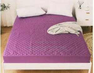 Quilted 6 by 6 Purple Waterproof Mattress Protector for Adults