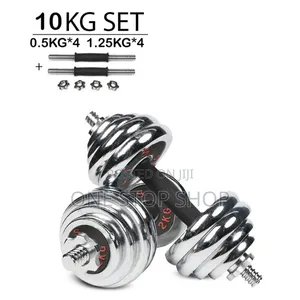 10kgchrome Plated Dumbbell Exercise Set
