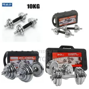 Chrome Fitness Dumbbells in 10/20/30kg