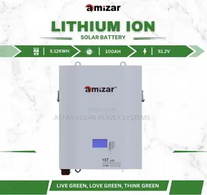 Amizar 5.12kwh 51.2v 100ah Lithium-Ion Solar Battery