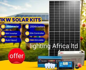 400 Watts Solar System - 200ah Gel Battery - 1000w Inverter 4 Bulbs