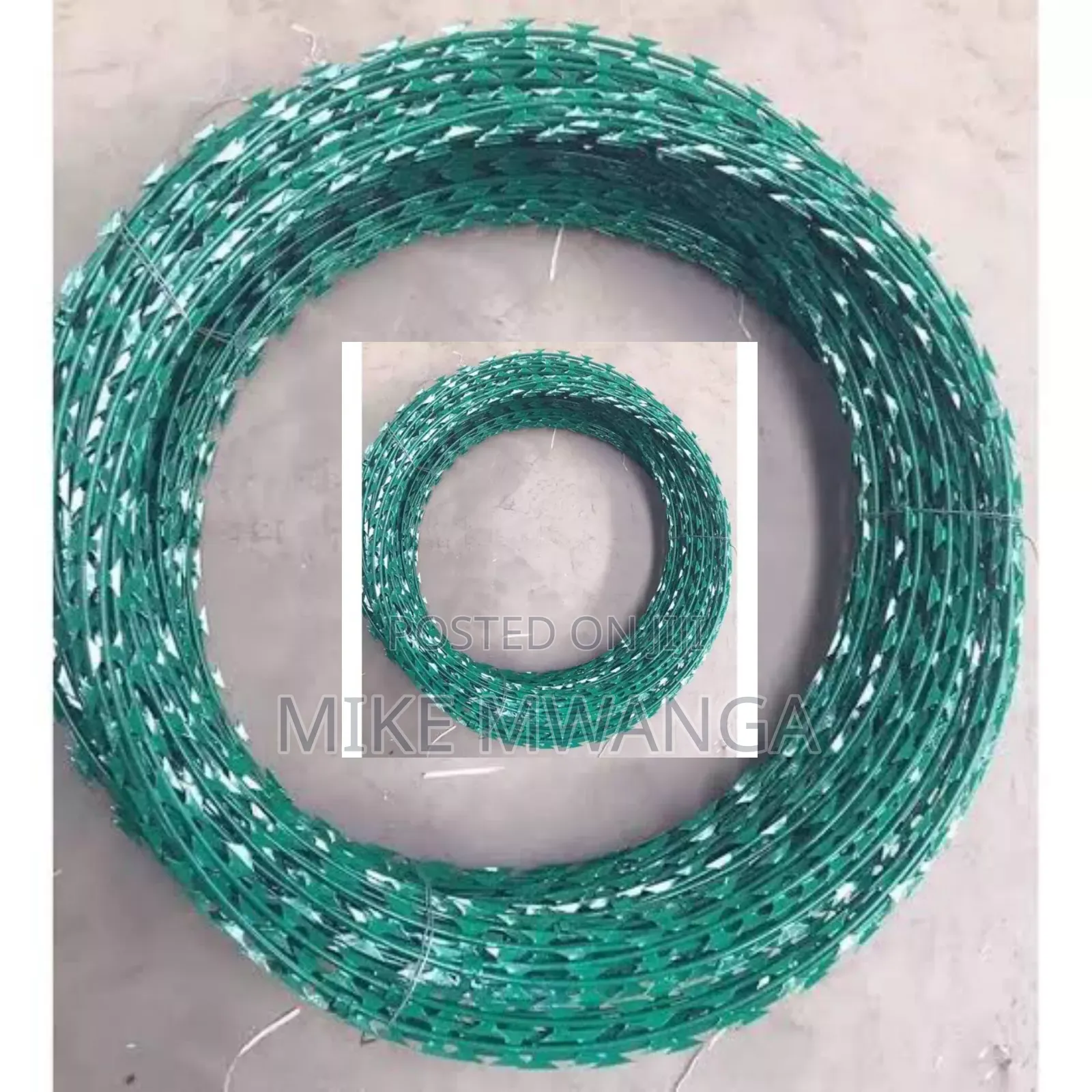 Rust Resistance Green Coated Razor Wire