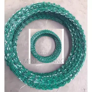 Rust Resistance Green Coated Razor Wire