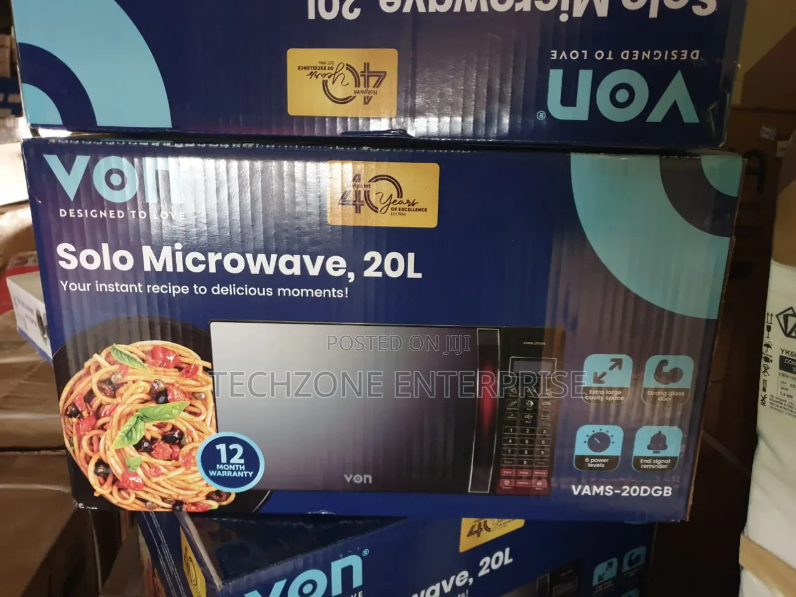 Black Von Vams-20dgb Solo Digital Microwave, 20l - 700w 