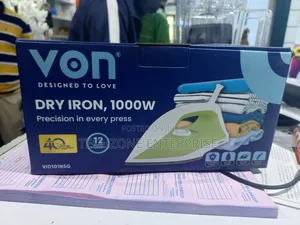 Von Vid101nsg Dry Iron, 1000w With Temperature Control – Green