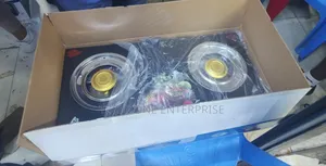 Nunix Glass Table Top Double Burner Gas Stove Stylish Design 