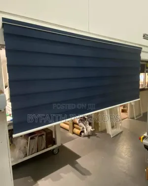Black Horizontal Office Roller Blinds