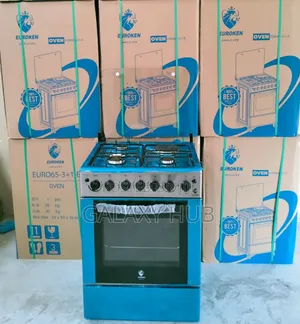 60*65 Euroken 3+1 Standing Cooker With Electric Double Heater Oven