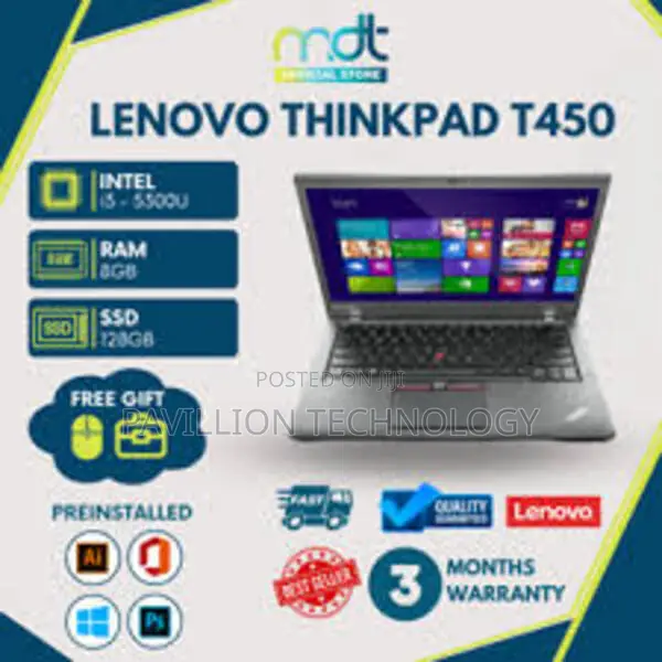 Laptop Lenovo ThinkPad T450 8GB Intel Core i5 SSD 256GB