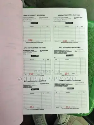 Self Carbonated Receipt Books