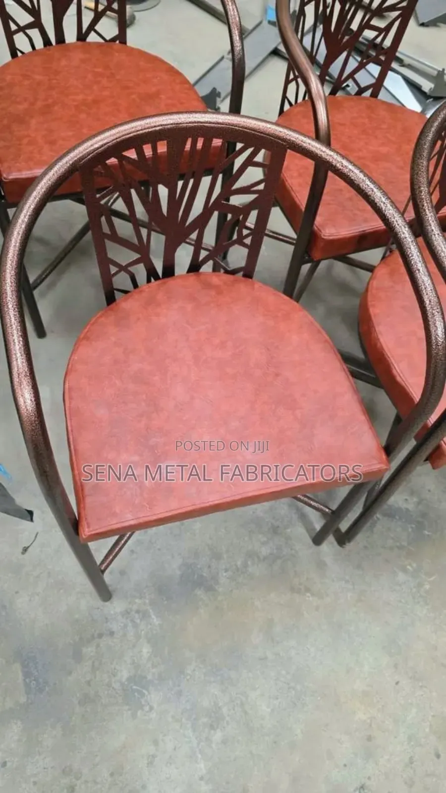 Copper Restaurant Chairs With Powdercoating Finish.