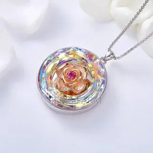 The Ultimate Statement Rotating Crystal Rhinestone Pendant Necklace
