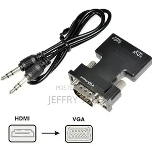 Hdmi to Vga Female to Male Adapter (Black)