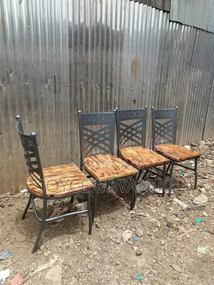 Wooden Restaurant Chairs With Powder Coated Frame 