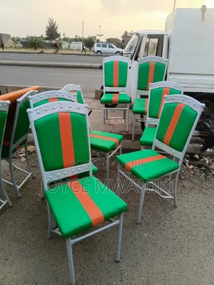 Restaurant Chairs, Green and Orange 