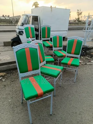 Restaurant Chairs, Green and Orange 