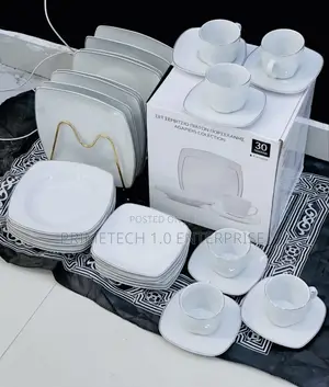 30pcs Classic White Dinner Set