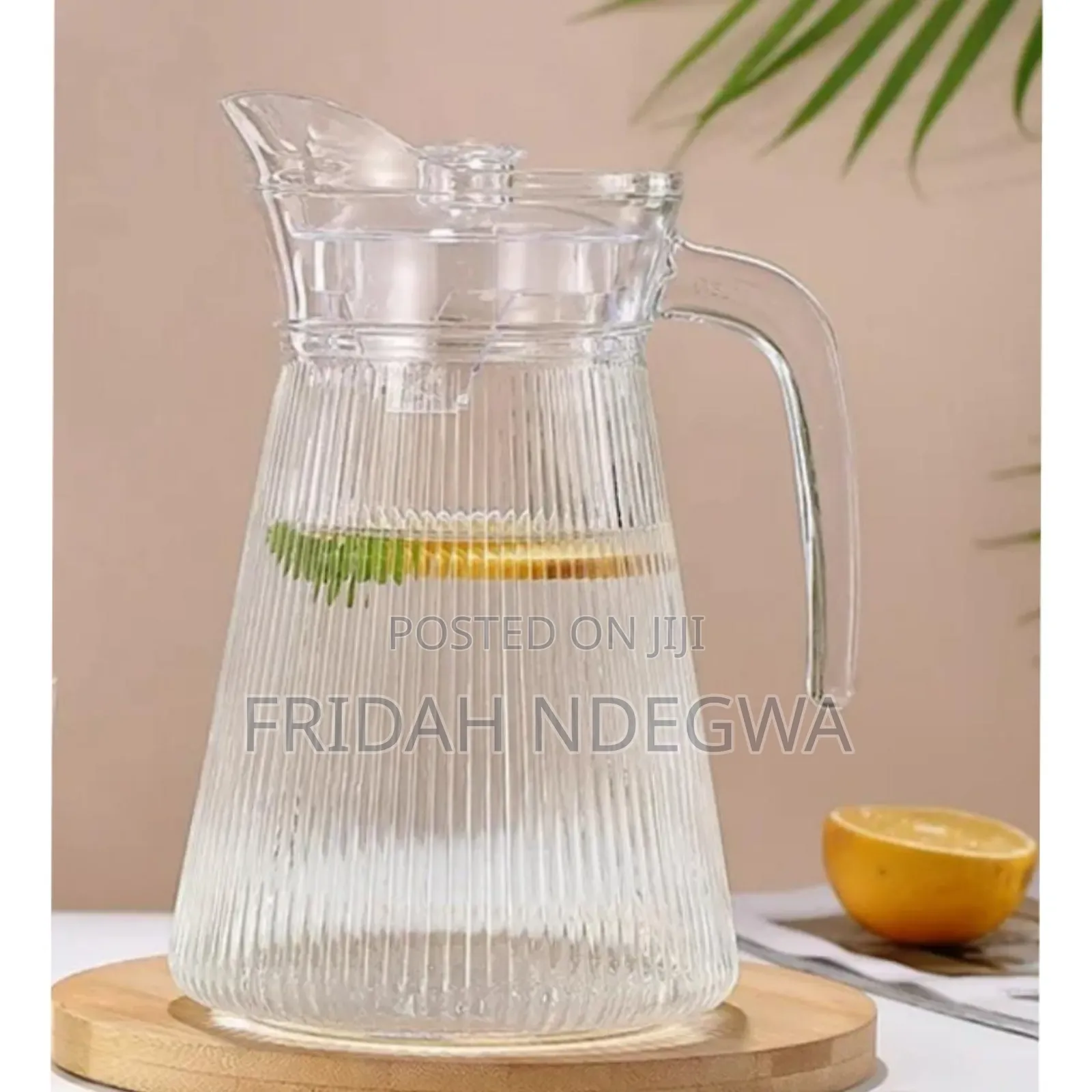 Ribbed Jug
Capacity - 1.8ltrs 
Material : Glass