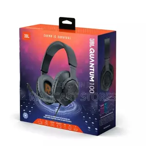 JBL Quantum 100 Wired Over-Ear Gaming Headset With Detachable Mic